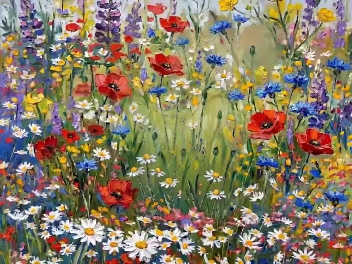 Muted autoplay AI cat video remix example with a flower garden effect