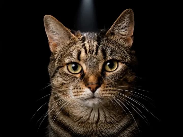 Muted autoplay AI cat video remix example with a portrait effect